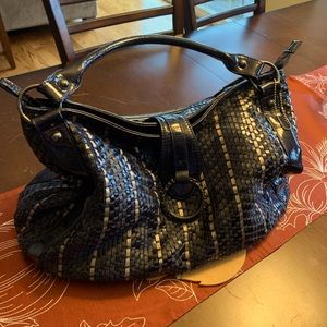 Large Big Buddha Metallic Shoulder Bag